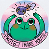 Frog & Tadpole Protect Trans Youth Vinyl Sticker