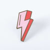 Pink Lightening Bolt Enamel Pin