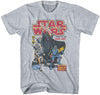 Star Wars Pop Comic Art Grey T-Shirt