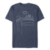 Star Wars R2-D2 Outline Blue T-Shirt